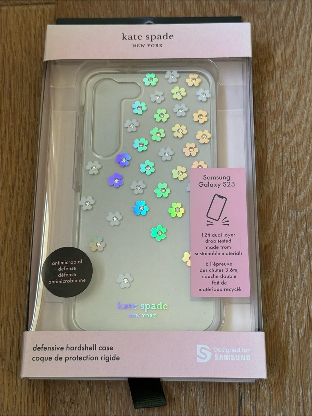 New Kate Spade New York Samsung Galaxy S23 Hardshell Case Iridescent Flowers